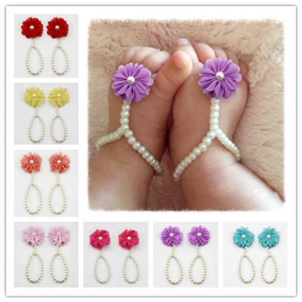 2 pairs for 10.00 barefoot sandals pearl n chiffon